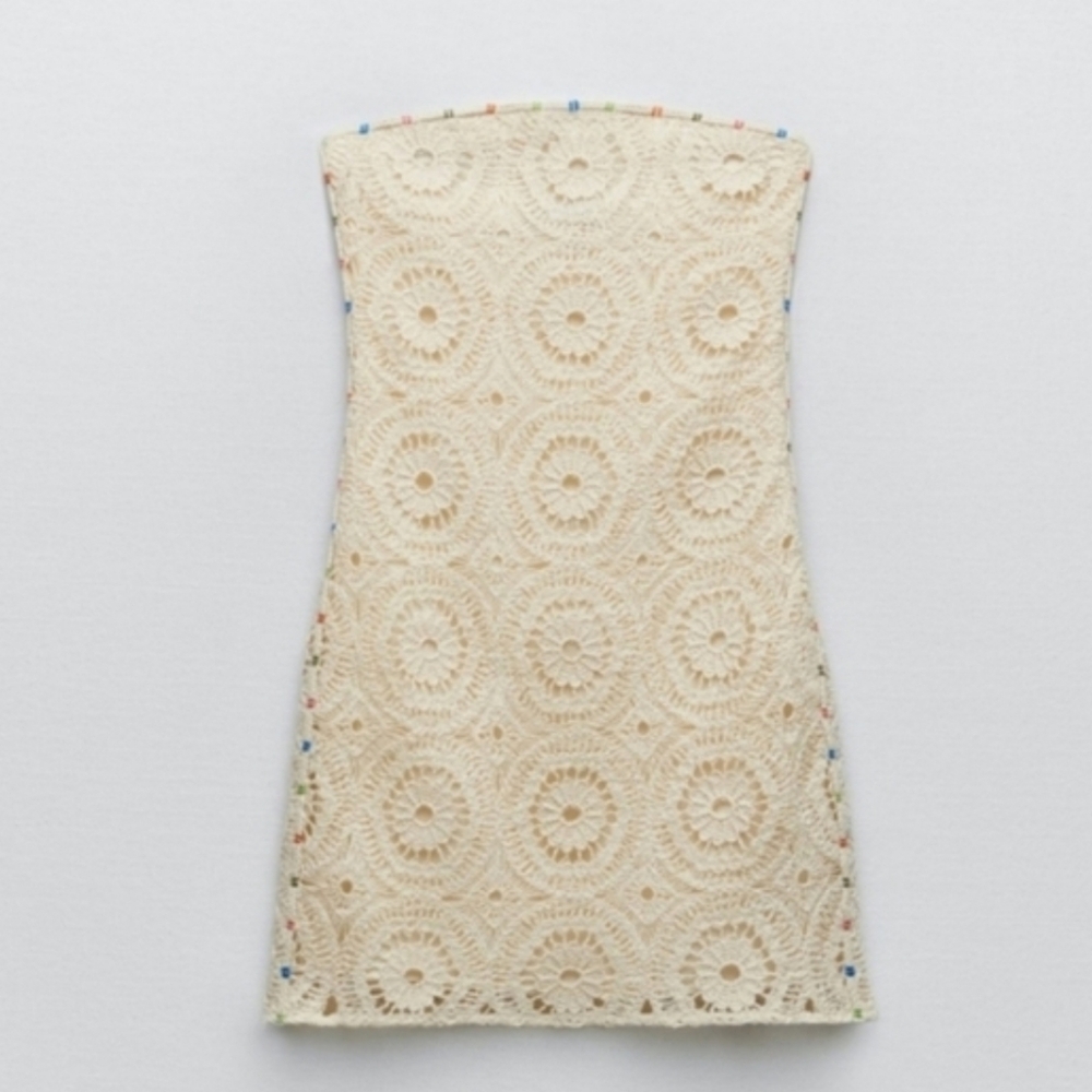ZARA STRAPLESS CROCHET DRESS SIZE XS and S - Picture 12 of 15